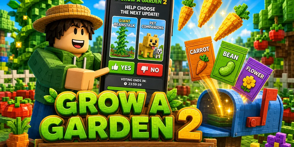 Grow a Garden 2 gag.gg Guide: Vote, Earn Gold Carrots, and Play